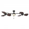 Harbor Breeze  Twin Breeze II 74-in Oil Rubbed Bronze LED Indoor/Outdoor Ceiling Fan with Light (6-Blade)