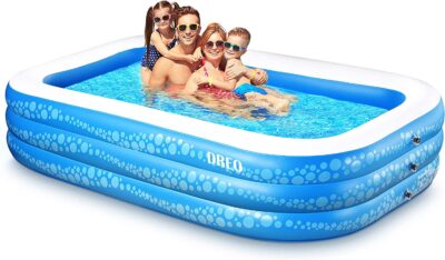 Hesung Inflatable Pool, 95" X 56"X 21" Family Swimming Pool for Toddlers, Kids, Adults, Play Center Above Ground, Backyard, Garden, Summer Swim Center, Age 3+