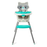 Infantino Grow-with-Me 4-in-1 Convertible High Chair, Raccoon-Theme, Space-Saving Design, Booster and Toddler Chair, for Infants & Toddlers 3M-36M