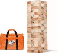 Jenga Giant JS7 (Stacks to Over 5 feet) Precision-Crafted, Premium Hardwood Game with Heavy-Duty Carry Bag (Authentic Jenga Brand Game)