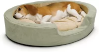K&H Pet Products Thermo-Snuggly Sleeper Bolster Cat & Dog Bed, Sage