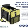 Katziela Quilted Companion Cat & Dog Carrier - Green
