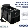 Katziela Quilted Companion Cat & Dog Carrier – Black