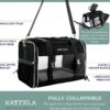 Katziela Quilted Companion Cat & Dog Carrier – Black