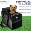 Katziela Quilted Companion Cat & Dog Carrier – Black