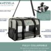 Katziela Quilted Companion Cat & Dog Carrier – Gray