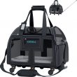 Katziela Rolling Pet Carrier Airline Approved - Pet Carrier with Wheels - Luxury Lorry - Deluxe TSA Approved Cat Carrier with Wheels - Small Airline Approved Dog Carrier Trolley - Plane Carry On Bag