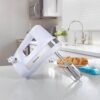 Kenmore 5-Speed Hand Mixer Beater Blender, 250 Watts, with Beaters, Dough Hooks, Liquid Blending Rod, Automatic Cord Retract, Burst Control, and Clip-On Accessory Storage