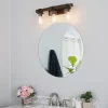 Kichler Barrington 22-in 3-Light Distressed Black and Wood Tone Rustic Vanity Light
