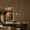 Kichler Barrington 3-Light 14-in Distressed Black and Wood Tone Incandescent Semi-flush Mount Light