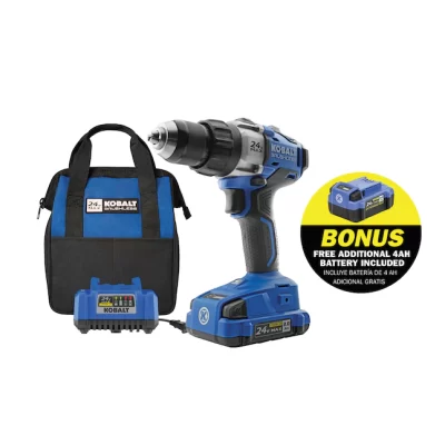 Kobalt KDD 1424AB-03 24-volt Max 1/2-in Brushless Cordless Drill (2-Batteries Included and Charger Included)
