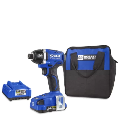 Kobalt KID 1324A-03 24-volt Max Variable Speed Brushless Cordless Impact Driver (1-Battery Included)