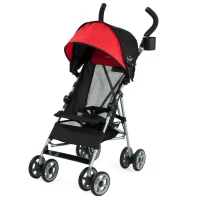 Kolcraft Cloud Lightweight Umbrella Stroller with Large Sun Canopy, Scarlet Red