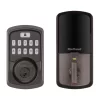 Kwikset Aura Venetian Bronze Bluetooth Enabled Single Cylinder Electronic Deadbolt Lighted Keypad