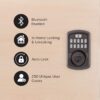 Kwikset Aura Venetian Bronze Bluetooth Enabled Single Cylinder Electronic Deadbolt Lighted Keypad