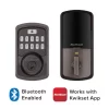 Kwikset Aura Venetian Bronze Bluetooth Enabled Single Cylinder Electronic Deadbolt Lighted Keypad