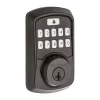 Kwikset Aura Venetian Bronze Bluetooth Enabled Single Cylinder Electronic Deadbolt Lighted Keypad