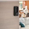 Kwikset Halo Matte Black Wi-fi Compatibility Single Cylinder Electronic Deadbolt Lighted Keypad Touchscreen Kwikset Halo Matte Black Wi-fi Compatibility Single Cylinder Electronic Deadbolt Lighted Keypad Touchscreen