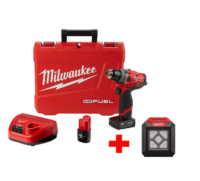 Milwaukee 2503-22-2364-20 M12 FUEL 12V Lithium-Ion Brushless Cordless 1/2 in. Drill Driver Kit with M12 LED Flood Light
