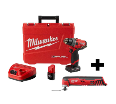 Milwaukee 2503-22-2426-20 M12 FUEL 12V Lithium-Ion Brushless Cordless 1/2 in. Drill Driver Kit with M12 Multi-Tool