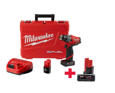 Milwaukee 2503-22-48-11-2460 M12 FUEL 12V Lithium-Ion Brushless Cordless 1/2 in. Drill Driver Kit with M12 6.0Ah Battery