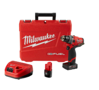 Milwaukee 2503-22 M12 FUEL 12-Volt Lithium-Ion Brushless Cordless 1/2 in. Drill Driver Kit with 4.0Ah and 2.0Ah Battery and Hard Case