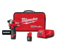 Milwaukee 2551-22 M12 FUEL SURGE 12V Lithium-Ion Brushless Cordless 1/4 in. Hex Impact Driver Compact Kit w/Two 2.0Ah Batteries, Bag