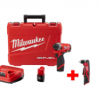 Milwaukee 2553-22-2415-20 M12 FUEL 12V Lithium-Ion Brushless Cordless 1/4 in. Hex Impact Driver Kit W/ M12 Right Angle Drill