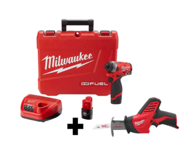 Milwaukee 2553-22-2420-20 M12 FUEL 12V Lithium-Ion Brushless Cordless 1/4 in. Hex Impact Driver Kit W/ M12 HACKZALL