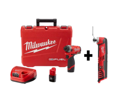 Milwaukee 2553-22-2426-20 M12 FUEL 12V Lithium-Ion Brushless Cordless 1/4 in. Hex Impact Driver Kit W/ M12 Multi-Tool