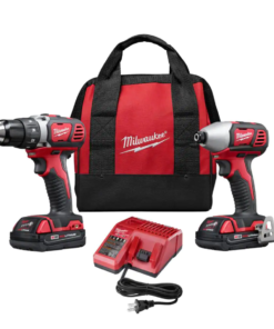 Milwaukee 2691-22 M18 18V Lithium-Ion Cordless Drill Driver/Impact Driver Combo Kit (2-Tool) W/ Two 1.5Ah Batteries, Charger Tool Bag