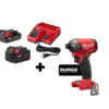 Milwaukee 2760-20-48-59-1852 M18 FUEL SURGE 18V Lithium-Ion Brushless Cordless 1/4 in. Hex Impact Driver w/ (1) 5.0 Ah & 2.0 Ah Battery/Charger
