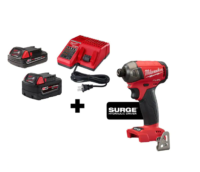 Milwaukee 2760-20-48-59-1852 M18 FUEL SURGE 18V Lithium-Ion Brushless Cordless 1/4 in. Hex Impact Driver w/ (1) 5.0 Ah & 2.0 Ah Battery/Charger