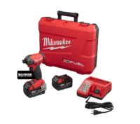 Milwaukee 2760-22 M18 FUEL SURGE 18V Lithium-Ion Brushless Cordless 1/4 in. Hex Impact Driver Compact Kit with Two 5.0 Ah Batteries