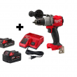 Milwaukee 2804-20-48-59-1852 M18 FUEL 18-Volt Lithium-Ion Brushless Cordless 1/2 in. Hammer Drill/Driver w/ (1) 5.0 Ah, (1) 2.0 Ah Battery & Charger