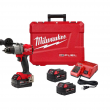 Milwaukee 2804-22-48-11-1850 M18 Fuel 18-Volt Lithium-Ion Brushless Cordless 1/2 in. Hammer Drill Driver Kit w/Three 5.0 Ah Batteries and Hard Case