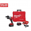 Milwaukee 2804-22 M18 Fuel 18-Volt Lithium-Ion Brushless Cordless 1/2 in. Hammer Drill Driver Kit with Two 5.0 Ah Batteries and Hard Case