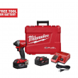 Milwaukee 2853-22 M18 FUEL 18V Lithium-Ion Brushless Cordless 1/4 in. Hex Impact Driver Kit with Two 5.0Ah Batteries Charger Hard Case
