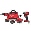 Milwaukee 2866-22-2853-20 M18 FUEL 18-Volt Lithium-Ion Brushless Cordless Drywall Screw Gun Kit with M18 FUEL Impact Driver