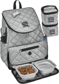 Mobile Dog Gear Weekender Backpack Pet Travel Bag – Gray