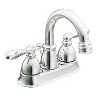 Moen  Caldwell Chrome 2-handle 4-in Centerset WaterSense Bathroom Sink Faucet with Drain