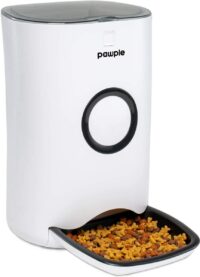Pawple Automatic Pet Feeder Food Dispenser for Cats, Dogs, Small Animals - Features Distribution Alarms, Portion Control & Voice Recording -Programmable Timer Up to 4 Meals a Day - 20-cup