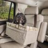 PetSafe Happy Ride Quilted Booster Seat for Dogs - Elevated Pet Bed for Cars, Trucks and SUVs - Supports Pets 12-25 lb - Multiple Colors and Sizes, Includes Tether