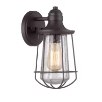 Portfolio  Valdara 1-Light 11.5-in Black Outdoor Wall Light