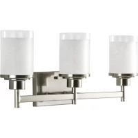 Progress Lighting  Alexa 22-in 3-Light Brushed Nickel Modern/Contemporary Vanity Light