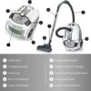 Prolux Tritan Bagged Canister Vacuum Cleaner with HEPA Filtration and Complete Home Care Tool Kit, Tritan White