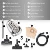 Prolux Tritan Bagged Canister Vacuum Cleaner with HEPA Filtration and Complete Home Care Tool Kit, Tritan White