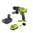 RYOBI P214-PSK005 ONE+ 18V Cordless 1/2 in. Hammer Drill/Driver with Handle with 2.0 Ah Battery and Charger