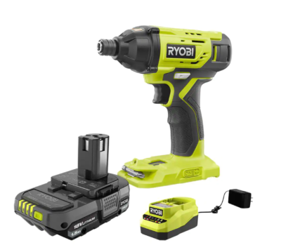 RYOBI P235AK2-AR2036 ONE+ 18V Cordless 1/4 in. Impact Driver Kit with 1.5 Ah Battery and Charger w/ FREE Impact Rated Driving Kit (20-Piece)