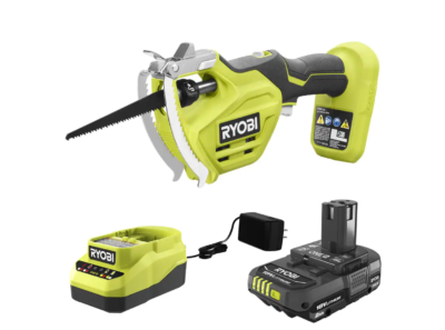 RYOBI P2530 ONE+ 18V Electric Cordless Pruning Reciprocating Saw with 2.0 Ah Battery and Charger